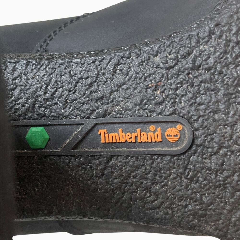 Rare Timberland Glancy Boots 7 Black Leather | Heel Lace Up Combat, Discontinued - Picture 11 of 15